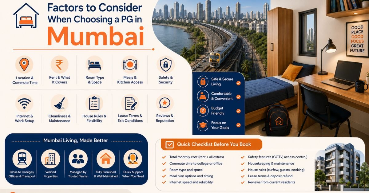Factors to Consider When Choosing a PG in Mumbai